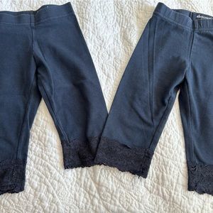 Lace edged capris